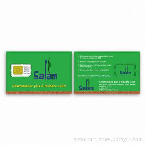 Phone Card with Asynchronous Half-duplex Transmission Protocol, Made of ABS or PVC